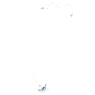 Dancing Swan necklace, Swan, Blue, Rhodium plated - Swarovski, 5533397