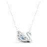 Dancing Swan สร้อยคอ, หงส์, น้ำเงิน, เคลือบโรเดียม - Swarovski, 5533397