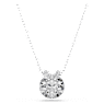 Bella V Anhänger, Rundschliff, Weiß, Rhodiniert - Swarovski, 5535526