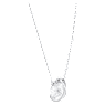 Bella V pendant, Round cut, White, Rhodium plated - Swarovski, 5535526