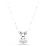 Bella V pendant, Round cut, White, Rhodium plated - Swarovski, 5535526
