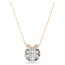Pendente Bella V, Taglio Round, Bianco, Placcato color oro rosa - Swarovski, 5535528