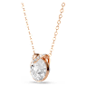 Bella V Anhänger, Rundschliff, Weiß, Roségold-Legierungsschicht - Swarovski, 5535528