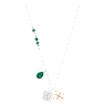 Symbolica pendant, Clover, Green, Mixed metal finish - Swarovski, 5535554