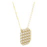 Exalta necklace, White, Gold-tone plated - Swarovski, 5558691