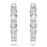 Vittore 후프 이어링, 라운드 컷, 화이트, 로듐 플래팅 - Swarovski, 5562126
