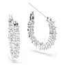 Vittore hoop earrings, Round cut, White, Rhodium plated - Swarovski, 5562126