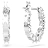 Vittore 후프 이어링, 라운드 컷, 화이트, 로듐 플래팅 - Swarovski, 5562126