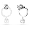 Attract karika fülbevaló, Körmetszéses, Fehér, Ródium bevonattal - Swarovski, 5563278