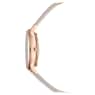 Crystalline Joy watch, Swiss Made, Leather strap, Gray, Rose gold-tone finish - Swarovski, 5563702