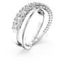 Twist ring, Round cut, White, Rhodium plated - Swarovski, 5563911