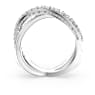 Twist ring, Round cut, White, Rhodium plated - Swarovski, 5563911