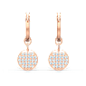 Ginger Hängande örhängen, Vit, Roséguldfärgad plätering - Swarovski, 5567528