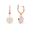 Ginger Hängande örhängen, Vit, Roséguldfärgad plätering - Swarovski, 5567528