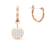 Ginger Hängande örhängen, Vit, Roséguldfärgad plätering - Swarovski, 5567528