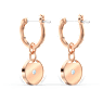 Ginger Hängande örhängen, Vit, Roséguldfärgad plätering - Swarovski, 5567528