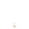 Náhrdelník Ginger T Bar, Bílá, Pokoveno v růžovozlatém odstínu - Swarovski, 5567529