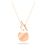 Náhrdelník Ginger T Bar, Bílá, Pokoveno v růžovozlatém odstínu - Swarovski, 5567529