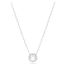 Angelic pendant, Round cut, White, Rhodium plated - Swarovski, 5567931