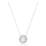 Una Angelic pendant, Round cut, White, Rhodium plated - Swarovski, 5567931