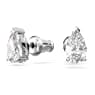 Attract set, Pear cut, White, Rhodium plated - Swarovski, 5569174