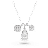 Attract hanger, Verschillende slijpvormen, Cluster, Wit, Rodium toplaag - Swarovski, 5571077