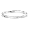Twist bangle, White, Rhodium plated - Swarovski, 5572725