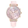 Passage Chrono นาฬิกา, Swiss Made, สายหนัง, ชมพู, เคลือบโทนสีโรสโกลด์ - Swarovski, 5580352