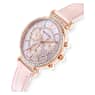 Passage Chrono นาฬิกา, Swiss Made, สายหนัง, ชมพู, เคลือบโทนสีโรสโกลด์ - Swarovski, 5580352