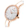 Crystalline delight Uhr, Schweizer Produktion, Metallarmband, Weiß, Roségoldfarbenes Finish - Swarovski, 5580541