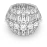 Hyperbola Cocktailring, Verschiedene Schliffe, Weiß, Rhodiniert - Swarovski, 5598341