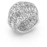 Hyperbola Cocktailring, Verschiedene Schliffe, Weiß, Rhodiniert - Swarovski, 5598341