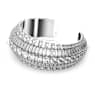 Hyperbola cuff, Mixed cuts, White, Rhodium plated - Swarovski, 5598342