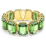Millenia Armband, Übergroße Kristalle, Oktagon-Schliff, Grün, Goldlegierungsschicht - Swarovski, 5598347