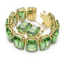 Millenia Armband, Übergroße Kristalle, Oktagon-Schliff, Grün, Goldlegierungsschicht - Swarovski, 5598347