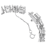 Matrix Tennis bracelet, Octagon cut, White, Rhodium plated - Swarovski, 5598349