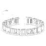 Matrix Tennis bracelet, Octagon cut, White, Rhodium plated - Swarovski, 5598349