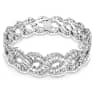 Hyperbola choker, Mixed cuts, Infinity, White, Rhodium plated - Swarovski, 5598359