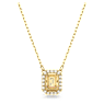 Una necklace, Octagon cut, Yellow, Gold-tone plated - Swarovski, 5598421