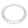 Collana Tennis Millenia, Cristalli oversize, Taglio ottagonale, Bianca, Placcato rodio - Swarovski, 5599149