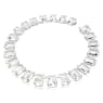 Collana Tennis Millenia, Cristalli oversize, Taglio ottagonale, Bianca, Placcato rodio - Swarovski, 5599149