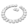 Millenia Tennis necklace, Oversized crystals, Octagon cut, White, Rhodium plated - Swarovski, 5599149