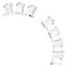 Collana Tennis Millenia, Cristalli oversize, Taglio ottagonale, Bianca, Placcato rodio - Swarovski, 5599149