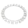 Millenia Tennis necklace, Oversized crystals, Octagon cut, White, Rhodium plated - Swarovski, 5599149