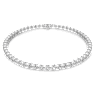 Colar Tennis Millenia, Lapidação quadrada, Branco, Lacado a ródio - Swarovski, 5599153