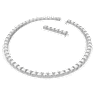 Colar Tennis Millenia, Lapidação quadrada, Branco, Lacado a ródio - Swarovski, 5599153