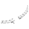 Colar Tennis Millenia, Lapidação quadrada, Branco, Lacado a ródio - Swarovski, 5599153