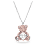 Teddy 鏈墜, 熊, 粉紅色, 鍍白金色 - Swarovski, 5599168