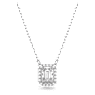 Millenia pendant, Octagon cut, White, Rhodium plated - Swarovski, 5599177