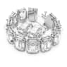 Náramek Millenia, Oversize křišťály, Osmihranný výbrus, Bílá, Pokoveno rhodiem - Swarovski, 5599192